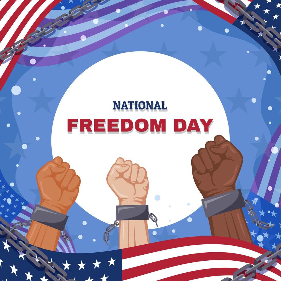 USA National Freedom Day vector