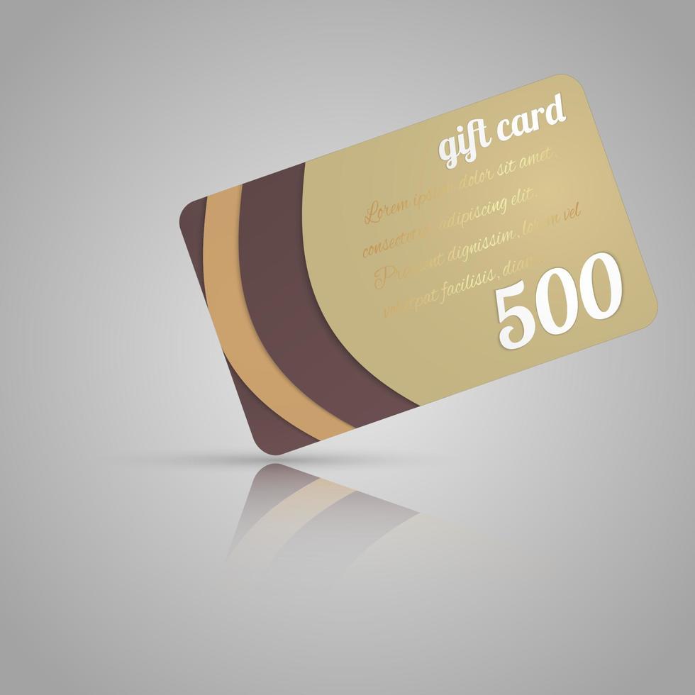 gift card templat vector