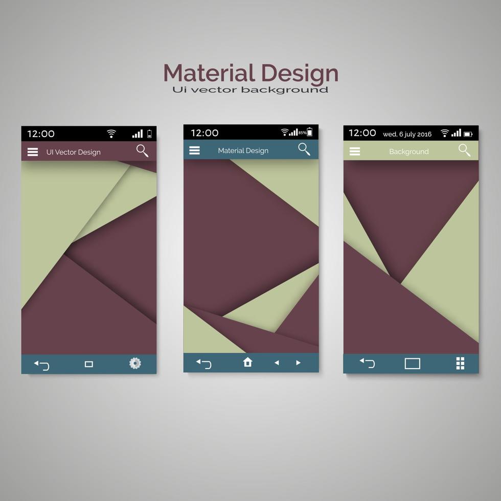 set of ui material design background vector