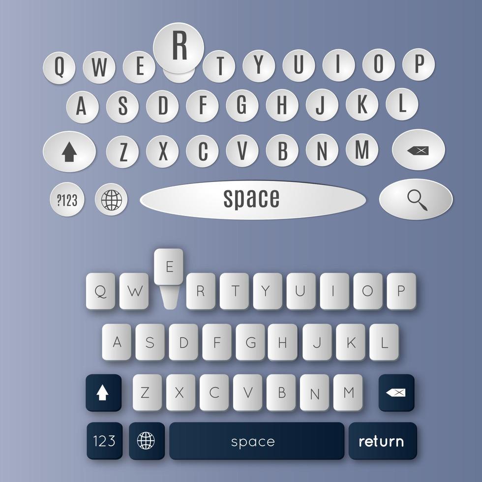 plantilla de teclado de teléfono inteligente vector