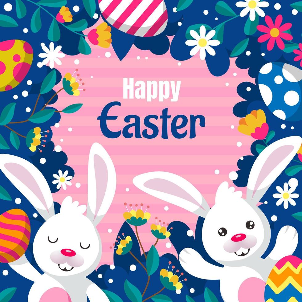 Happy Easter Bunny Background vector