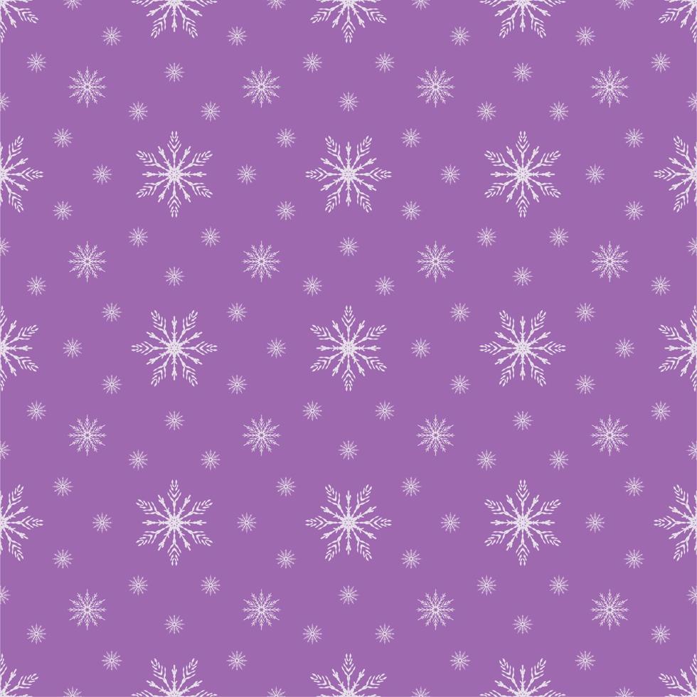 purple seamless snowflake pattern vector