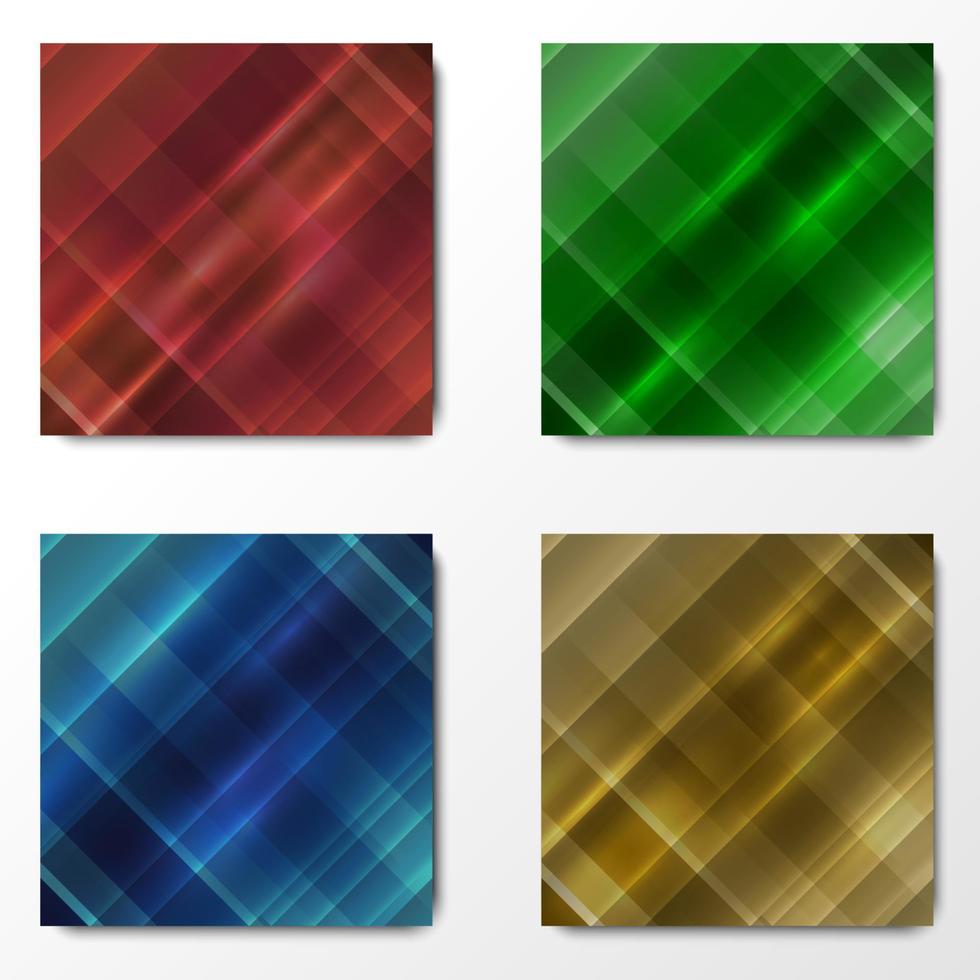 Set of 4 Colorful  backgrounds vector