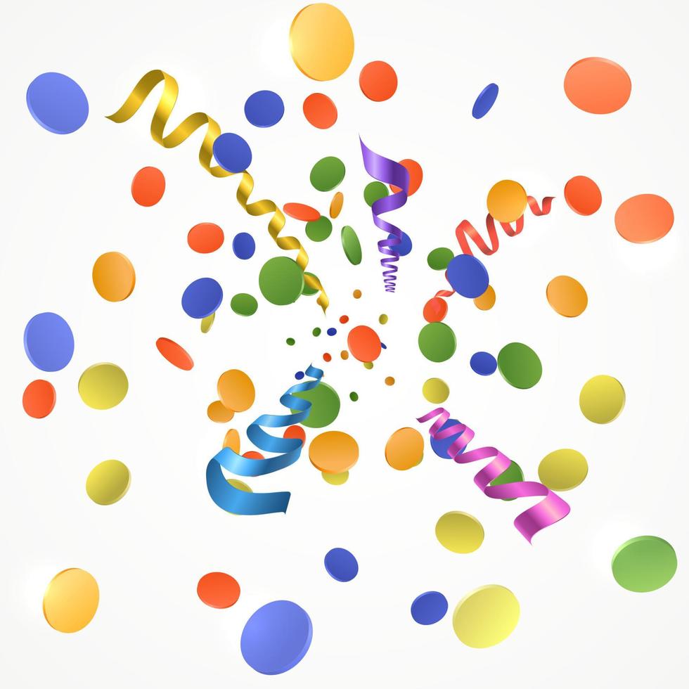 Confetti explosion on white background vector