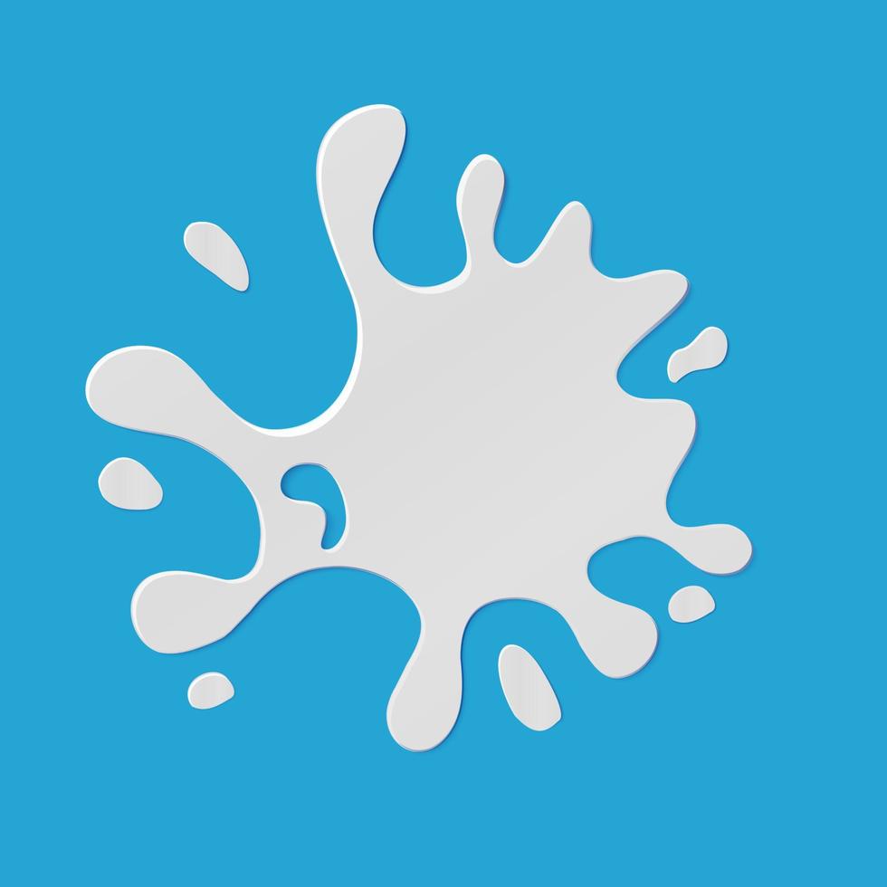 Milk, yogurt or cream blot vector