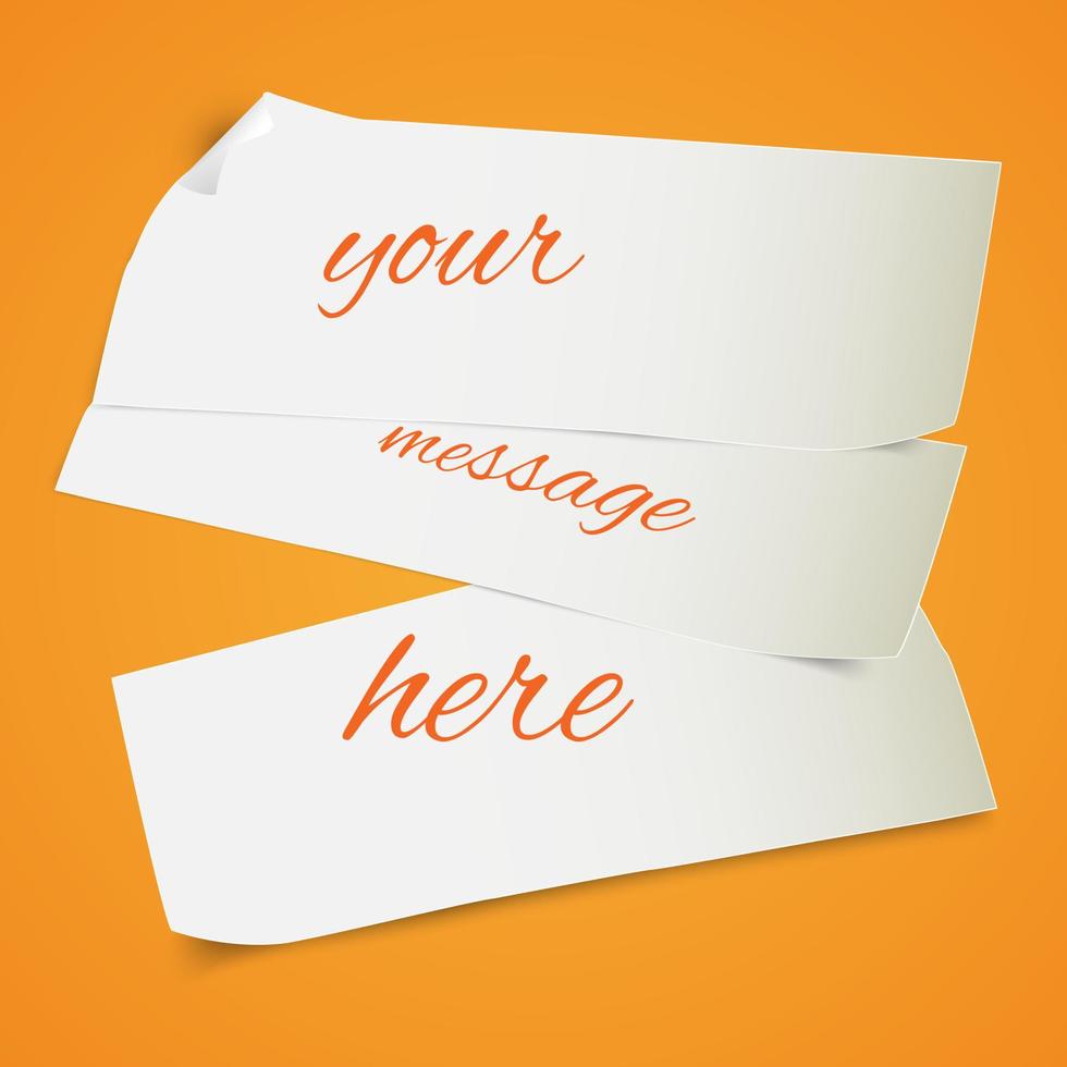 Pieces of paper. vector