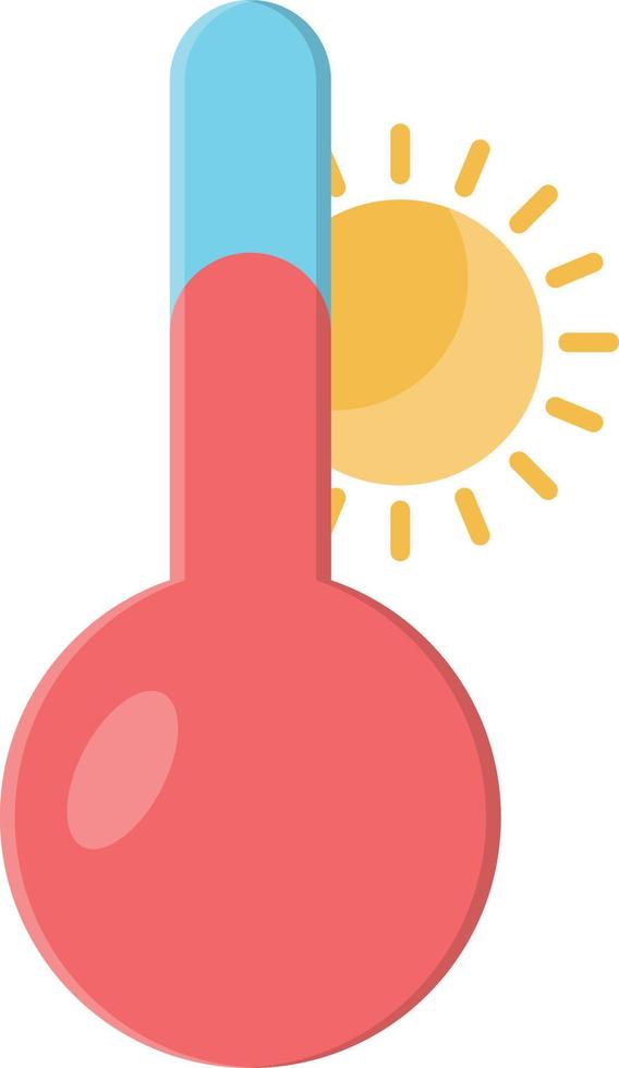 ilustración vectorial de temperatura sobre un fondo. símbolos de primera calidad. icono plano de línea vectorial para concepto o diseño gráfico. vector