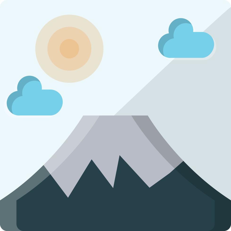Volcano Vector illustration on a background. Premium quality symbols.  Vector Line Flat icon for concept or graphic design.