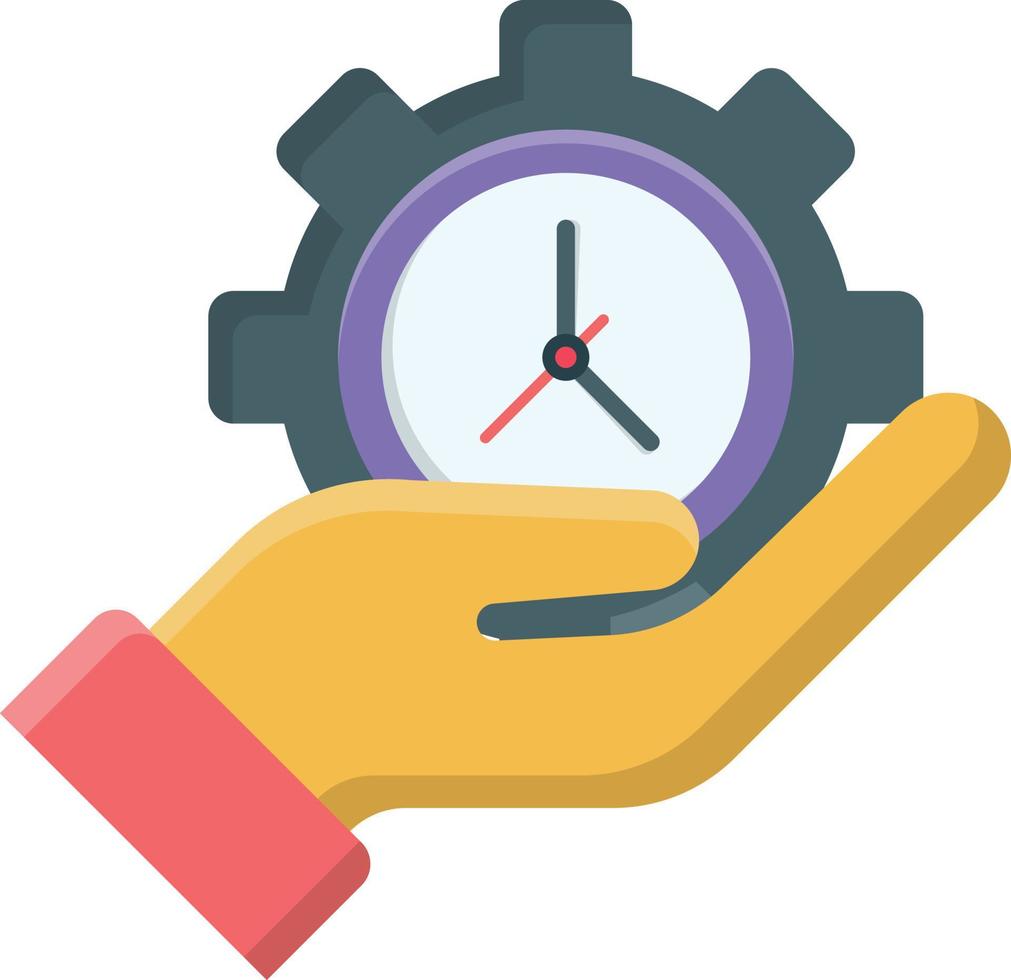 Ilustración de vector de tiempo sobre un fondo. símbolos de primera calidad. icono plano de línea vectorial para concepto o diseño gráfico.