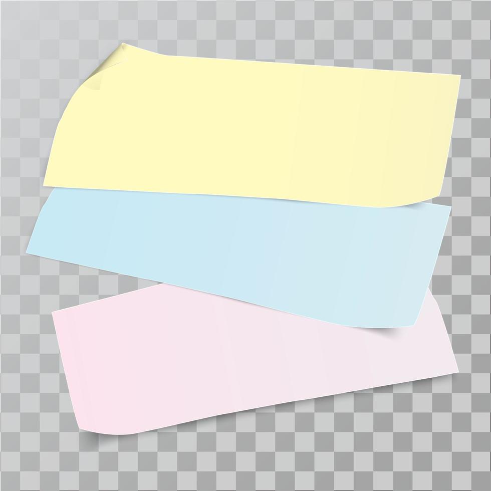 pedazos de papel. vector