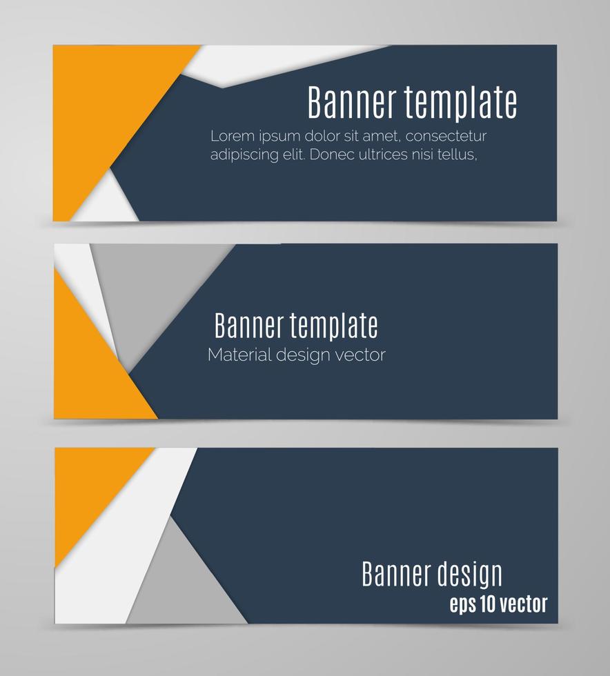 plantilla de banner de negocios corporativos abstractos vector