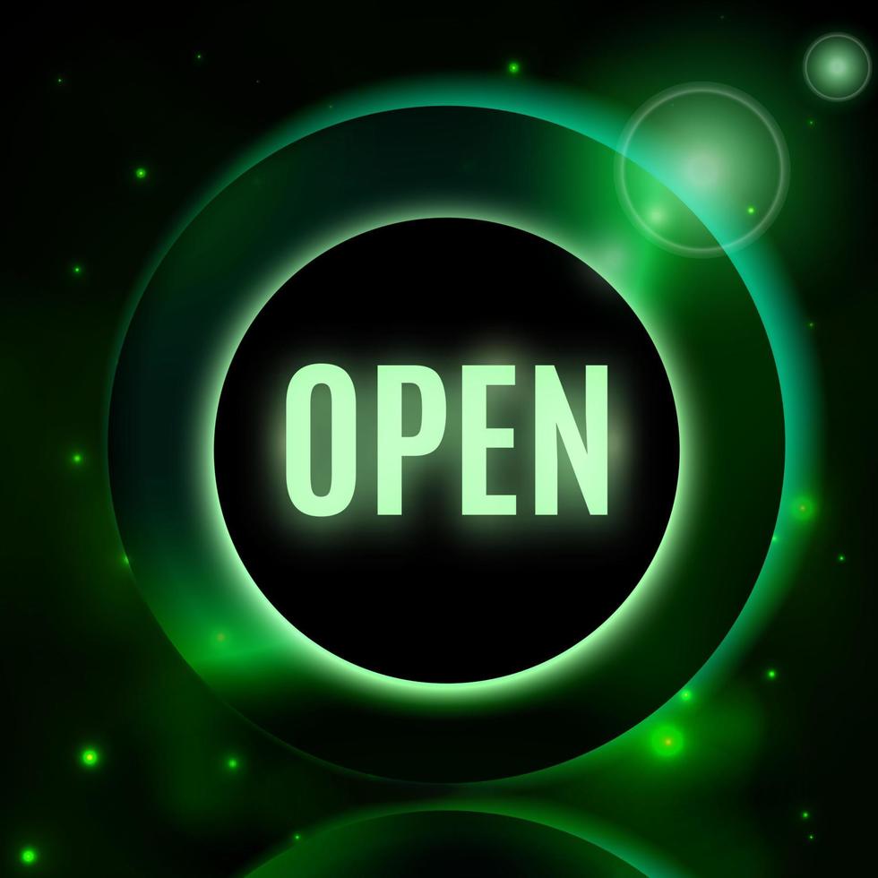 Futuristic banner Open vector