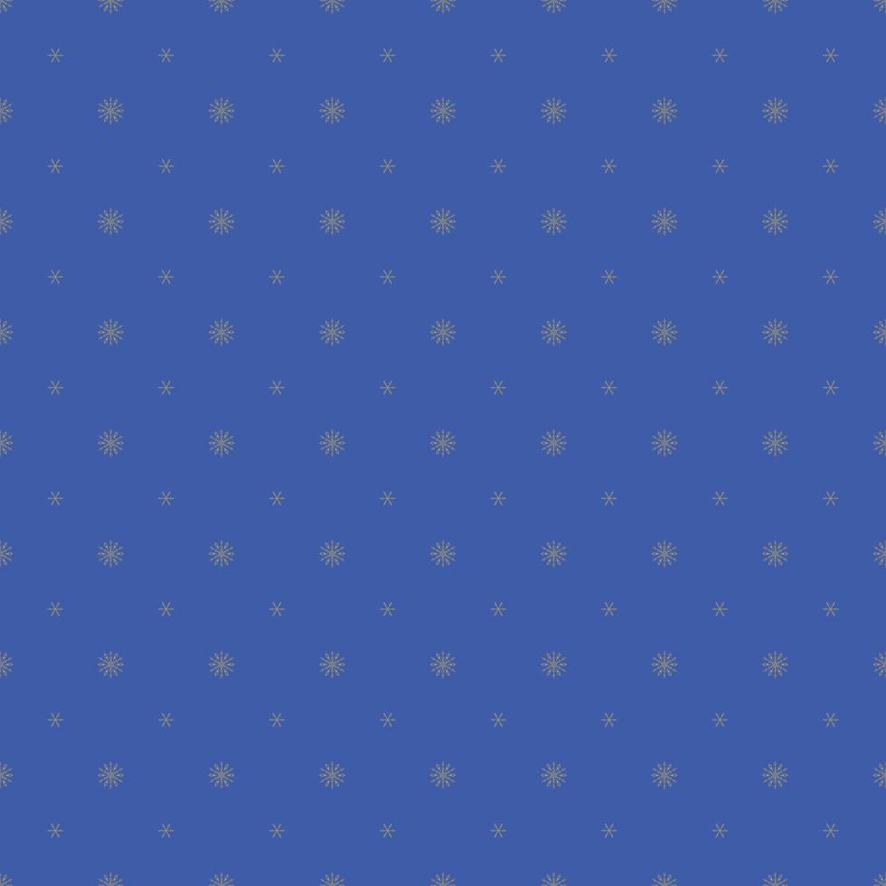 Blue seamless snowflake pattern vector