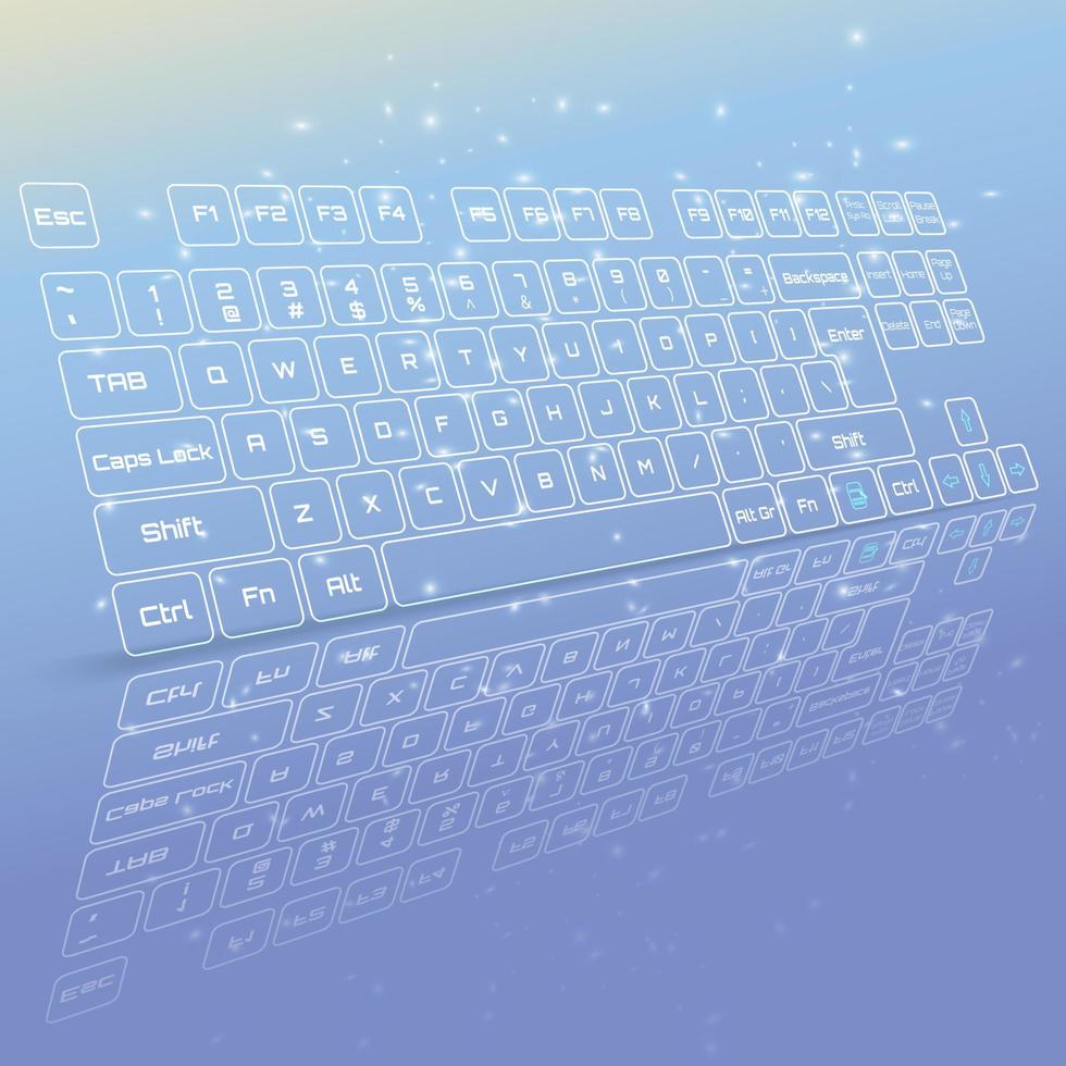 Virtual keyboard illustration vector