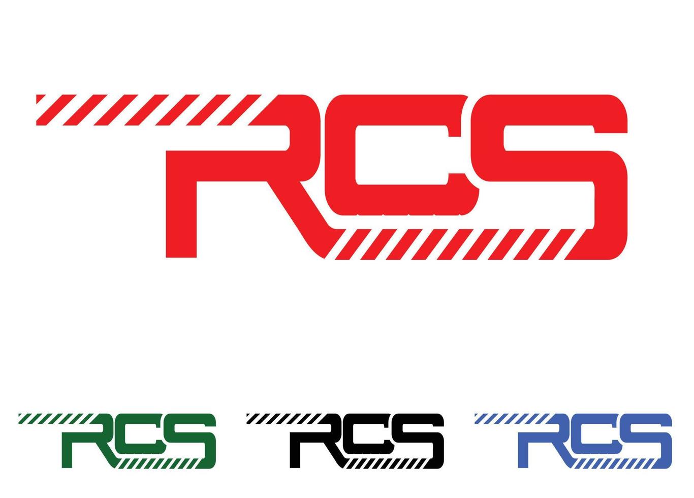 diseño de icono y logotipo de letra rcs vector