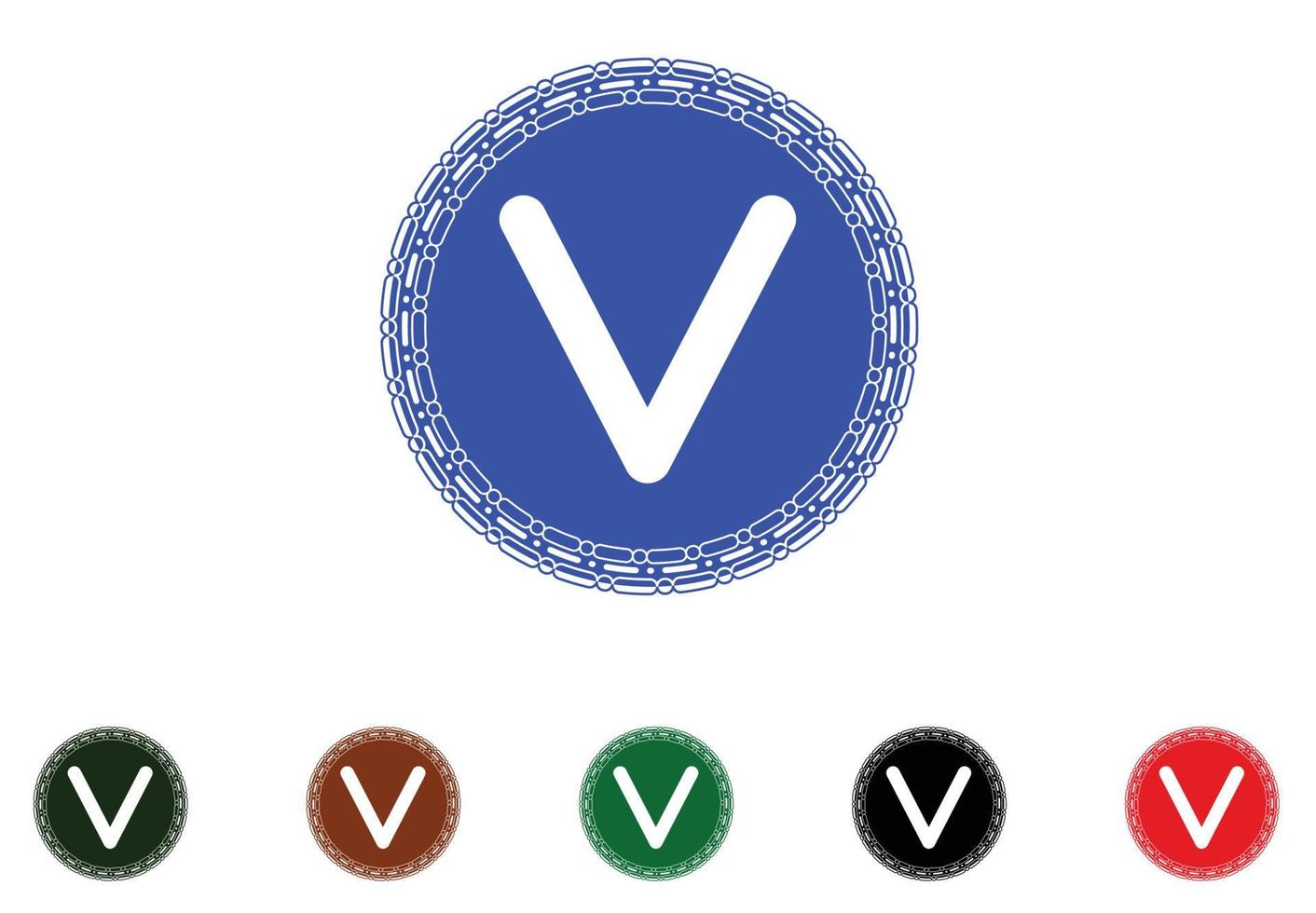 Plantilla de diseño de logotipo e icono de letra v vector