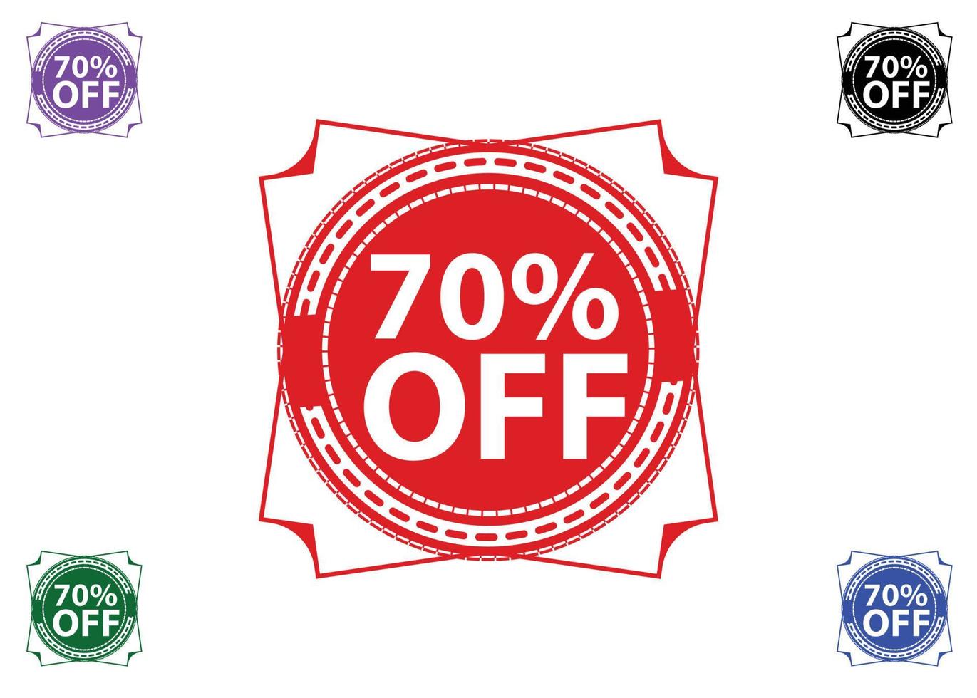 70 percent off new offer logo and icon design vector