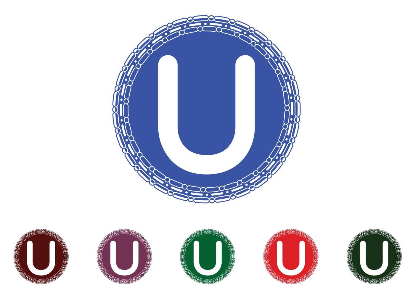 U letter logo and icon design template vector