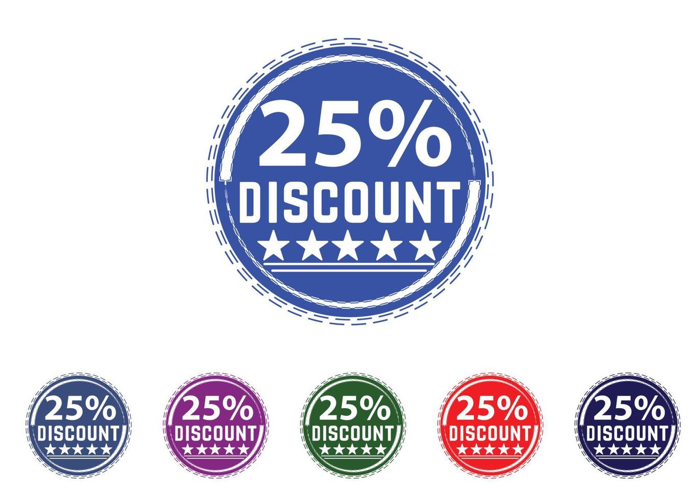 25 percent discount new offer logo and icon design vector