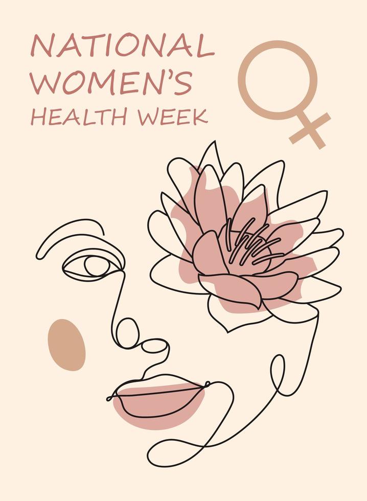 National Women Health Week concept vector for web, app. Event on Mother s Day to encourage women health in May.