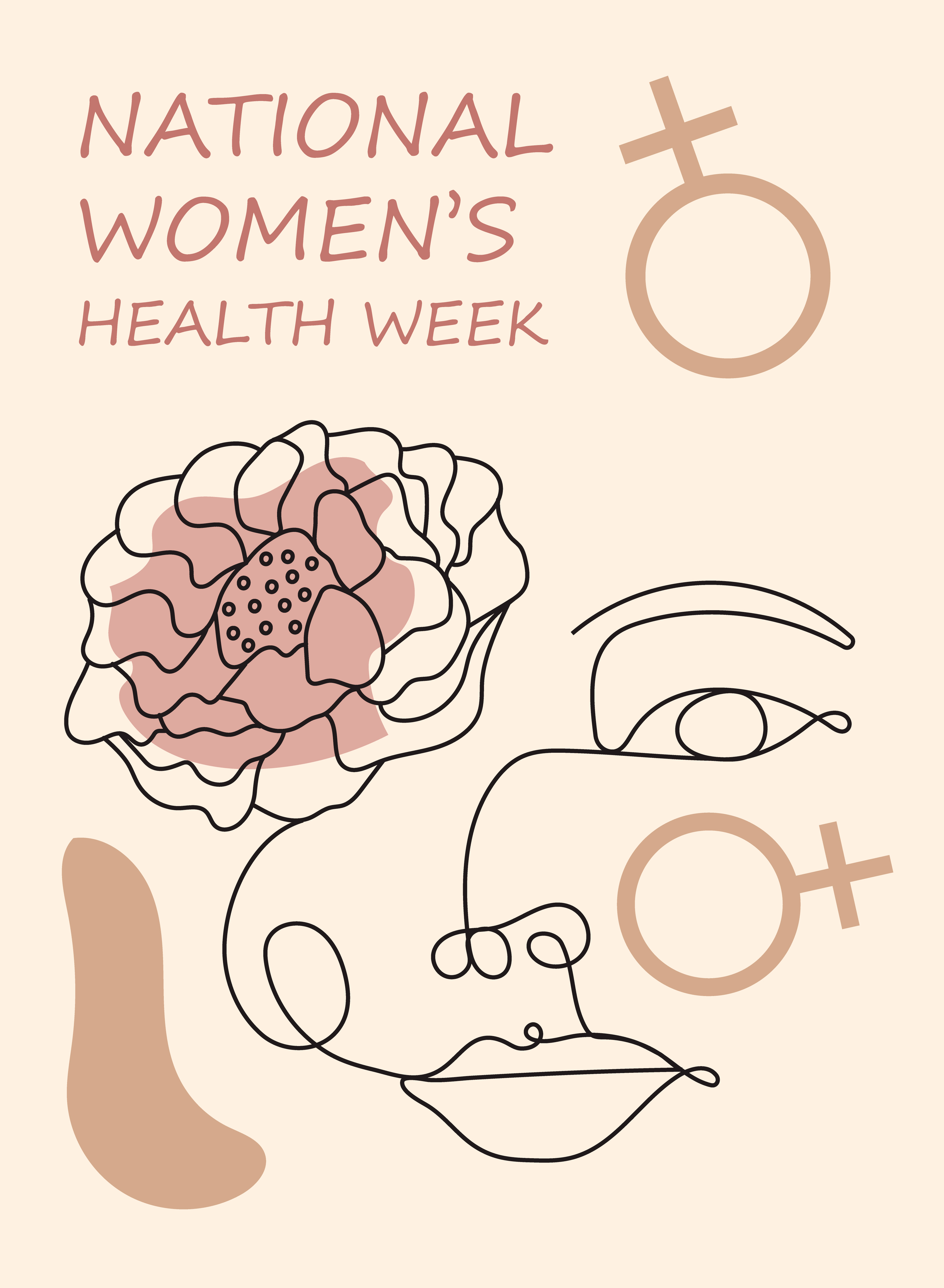 National Women Health Week concept vector for web, app. Event on Mother s Day to encourage women
