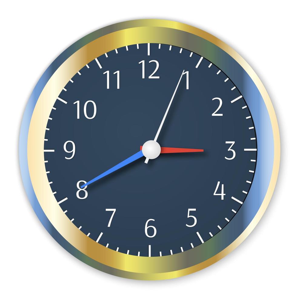 classic wall clock isolated on white vector
