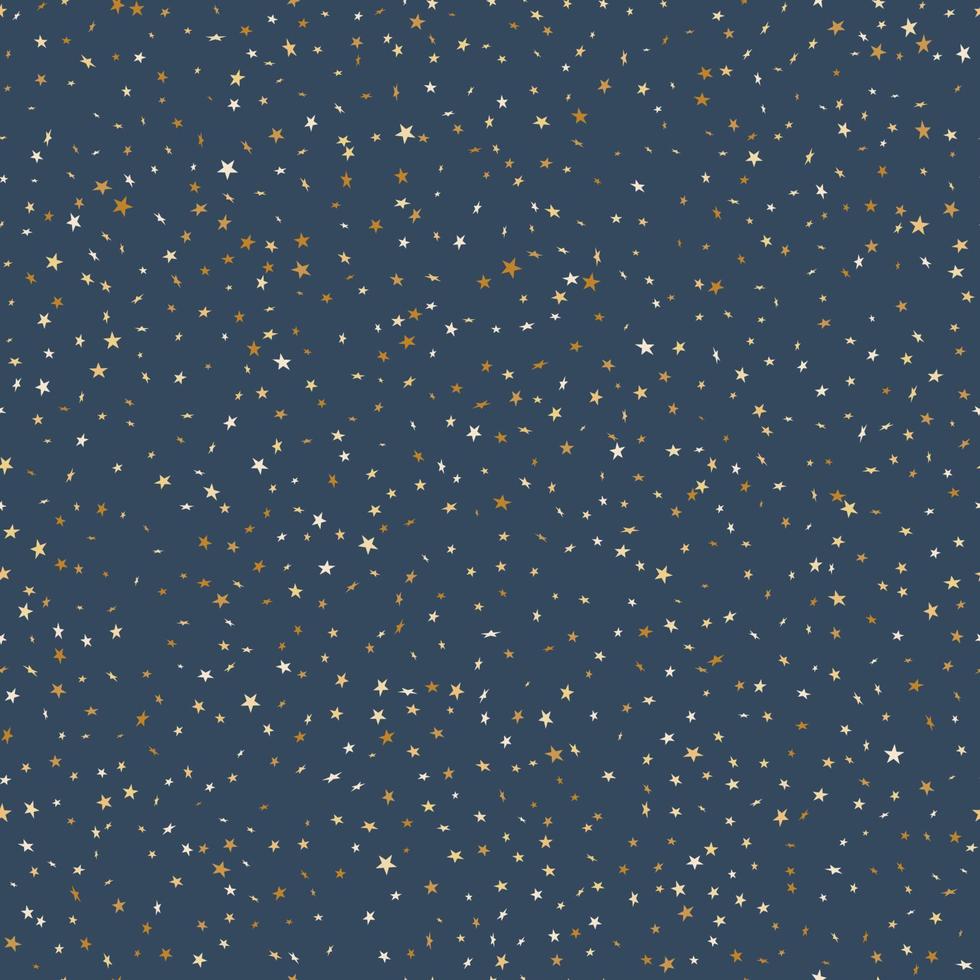 Gold star seamless pattern. Vector design