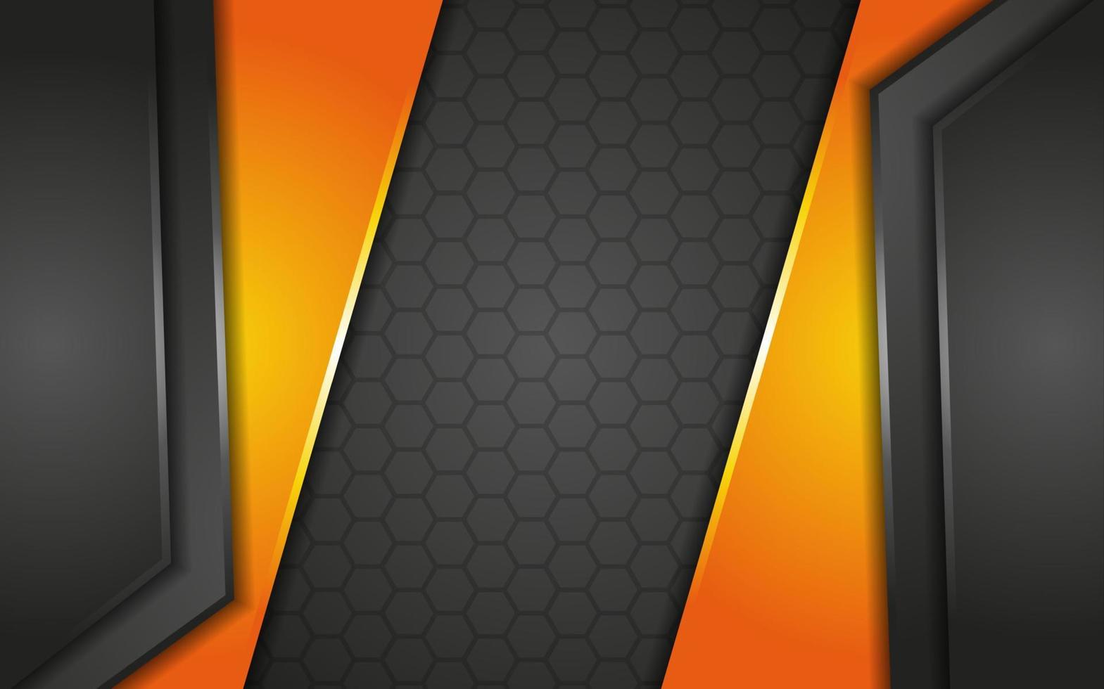 Modern Grey background overlap yellow with light lines effect vector