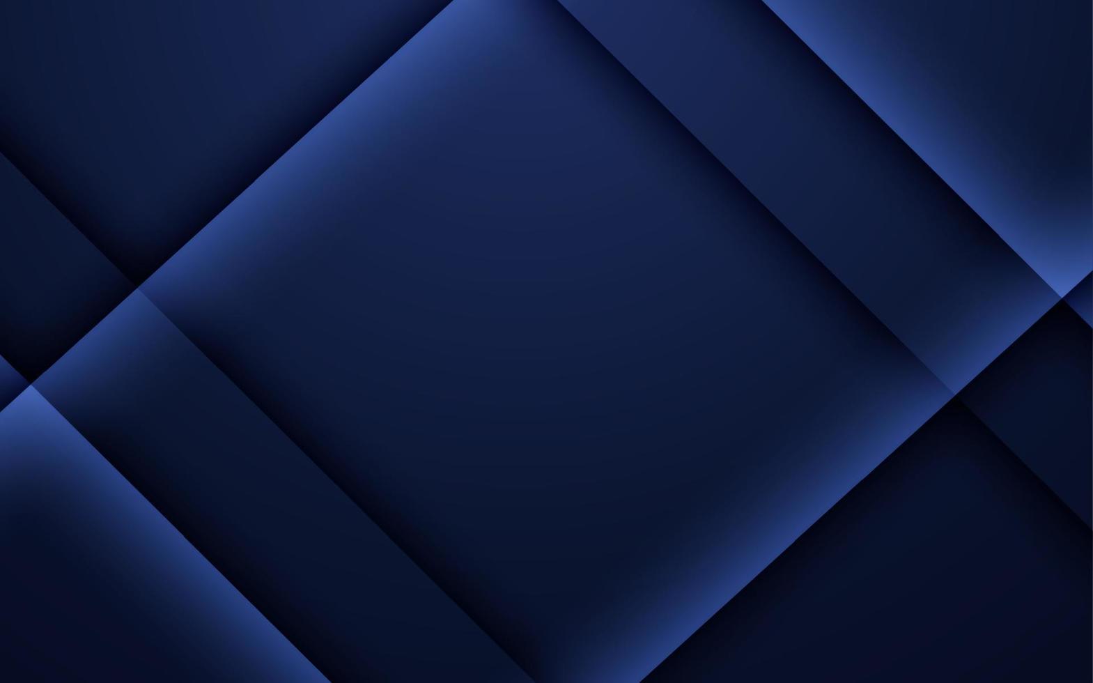 Geometric dark blue texture background with glowing edges and shadows vector