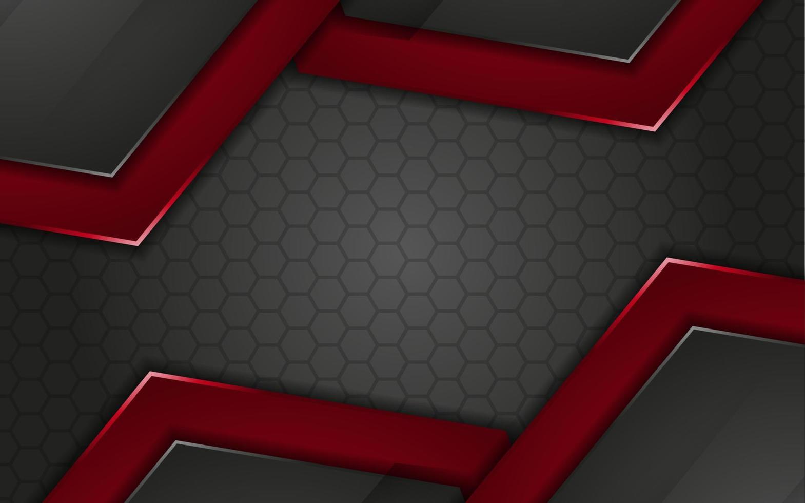 Modern Grey background overlap red with light lines effect vector