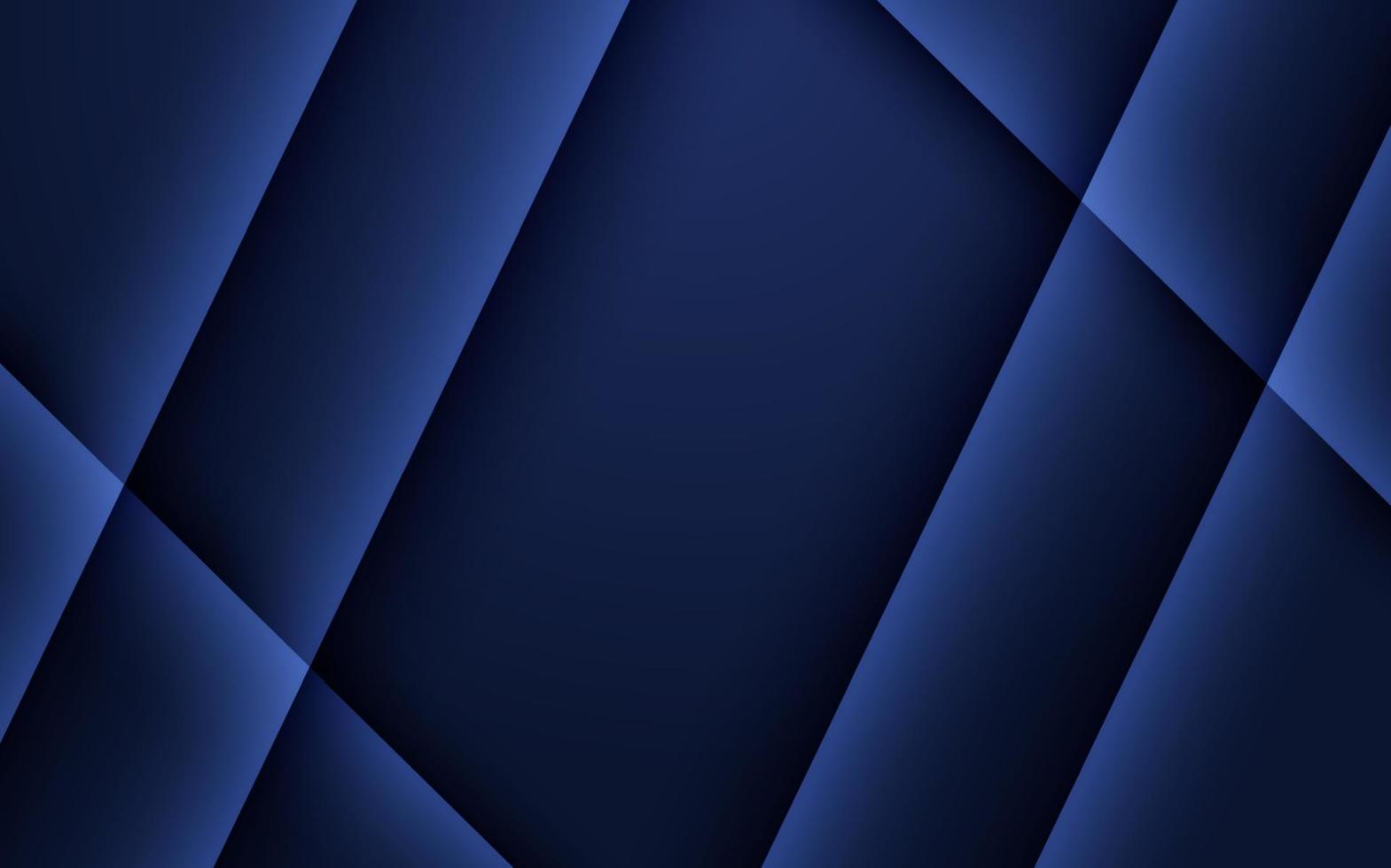 Geometric dark blue texture background with glowing edges and shadows vector