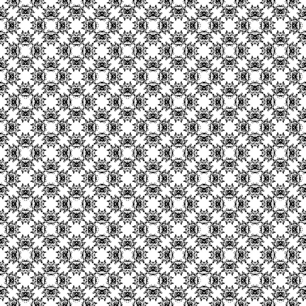 textura de patrón de superficie en blanco y negro. bw diseño gráfico ornamental. adornos de mosaico. plantilla de patrón. vector