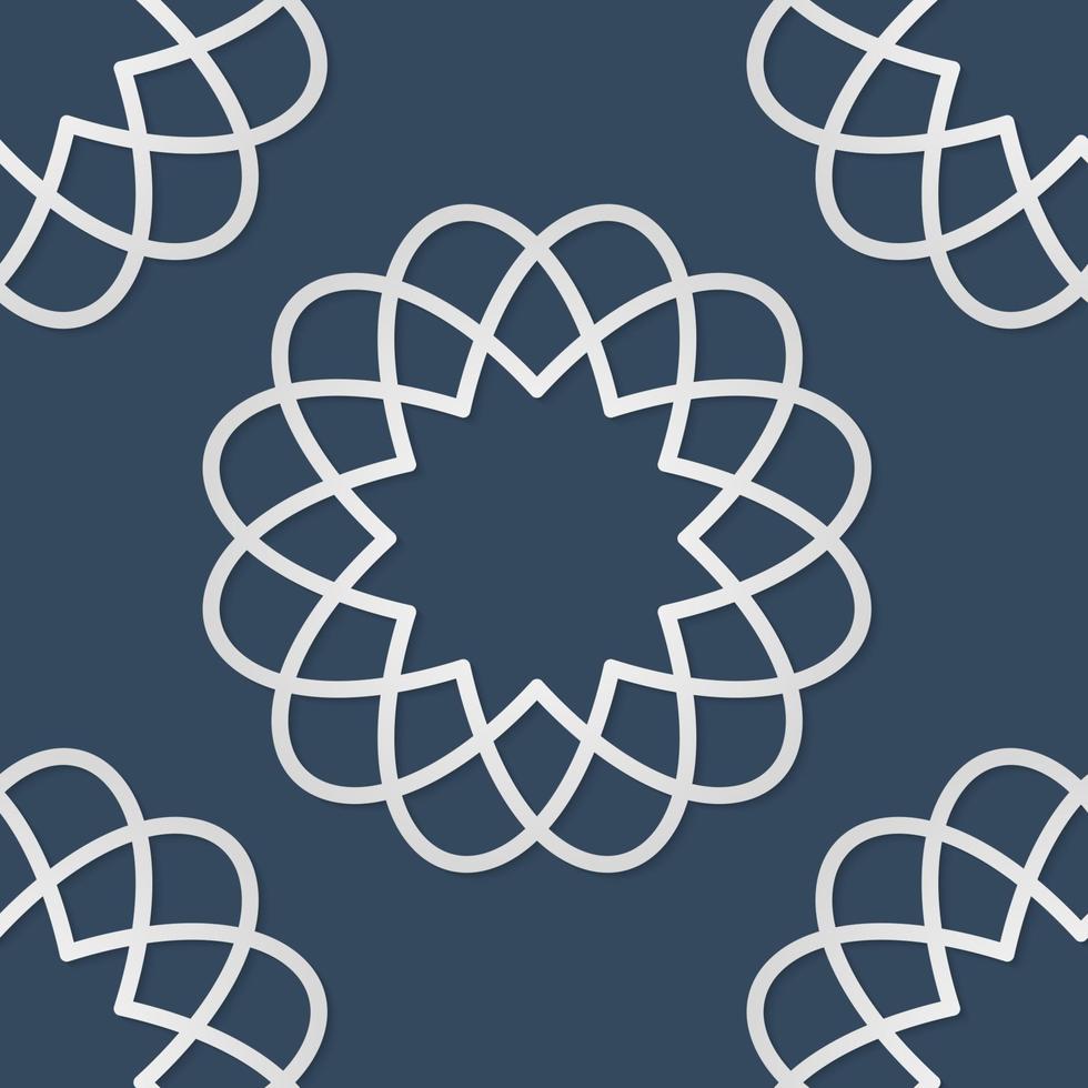 vector abstracto fondo de patrones sin fisuras con flor abstracta 3d blanco