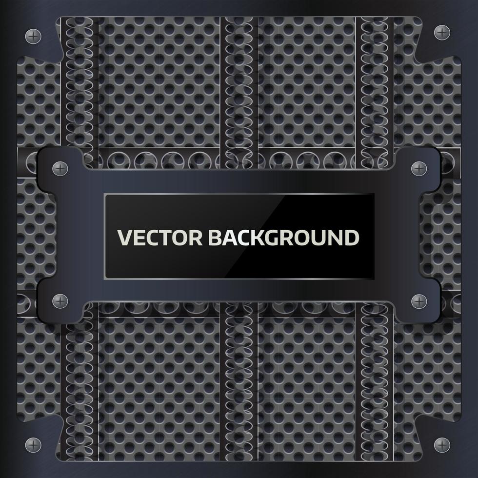 Vector illustration of abstract technology  metal background