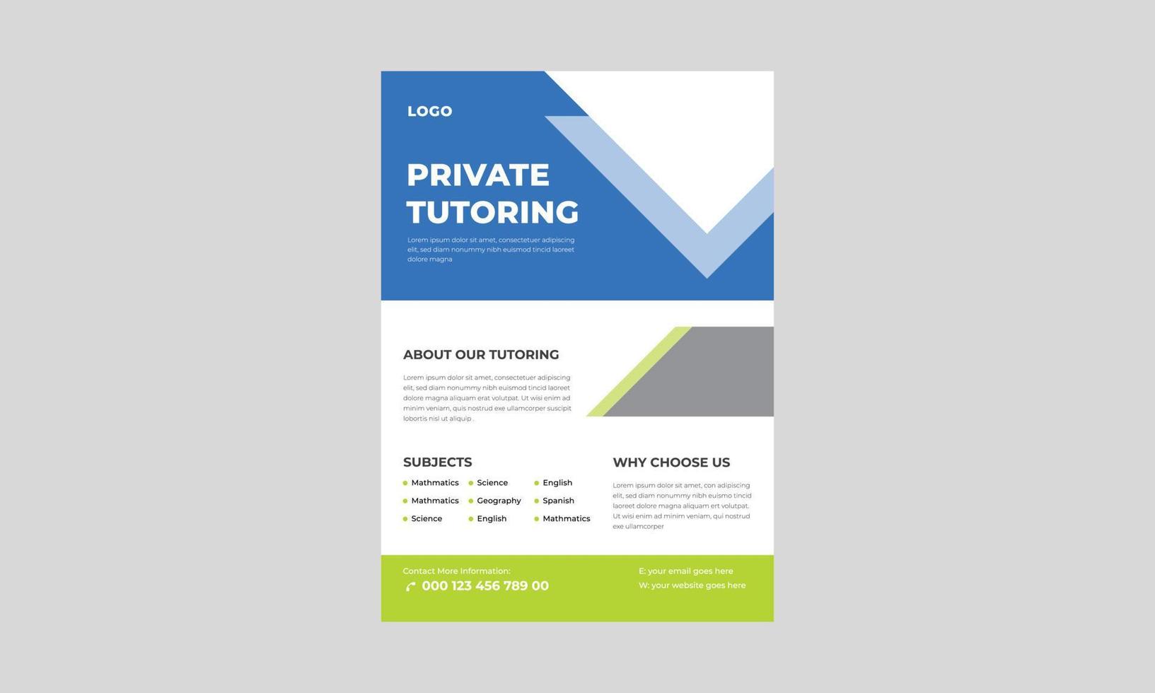 Online Study Classes Flyers, Online Tutors Flyer Template, Course Flyer Template, Education Flyer, Online Course Flyers and poster, Back to school. Education, Online learning. vector