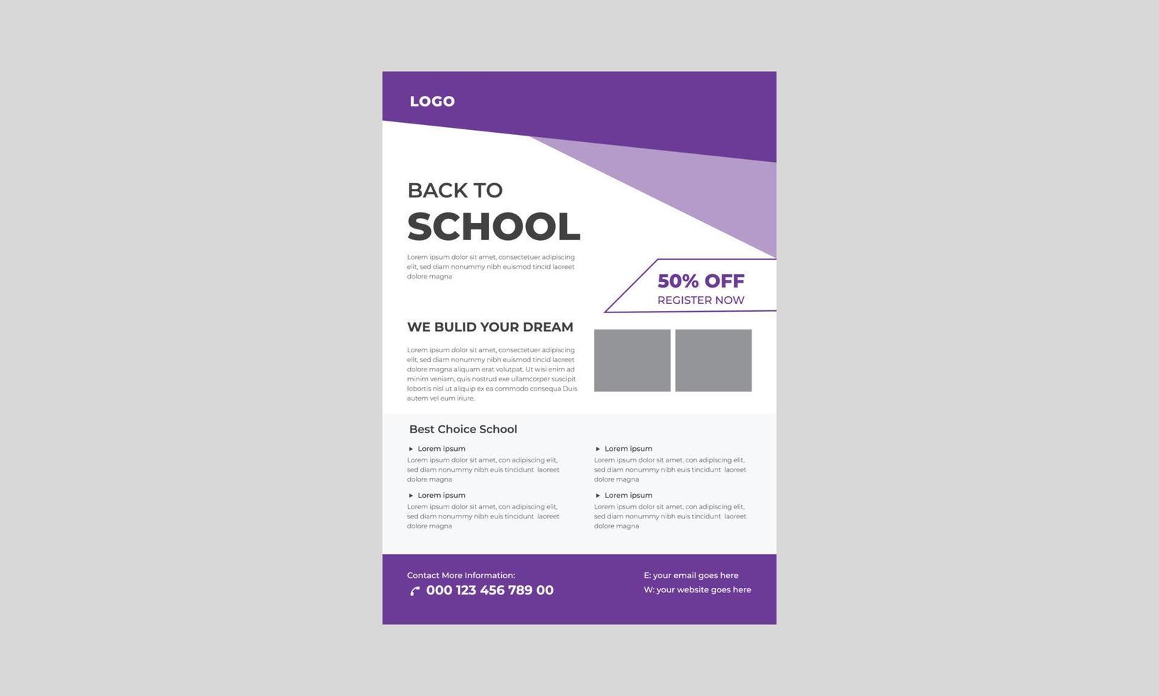 School admission flyer design, Back to school admission flyer, Junior School Admission Flyer, Kids back to school education admission flyer. vector