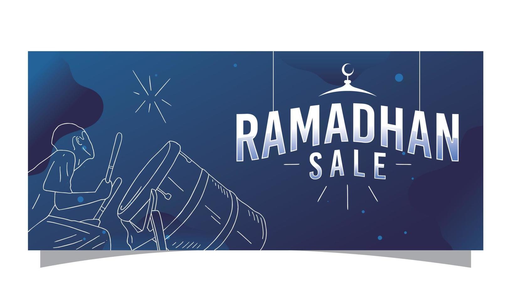 ramadhan sale banner template vector design
