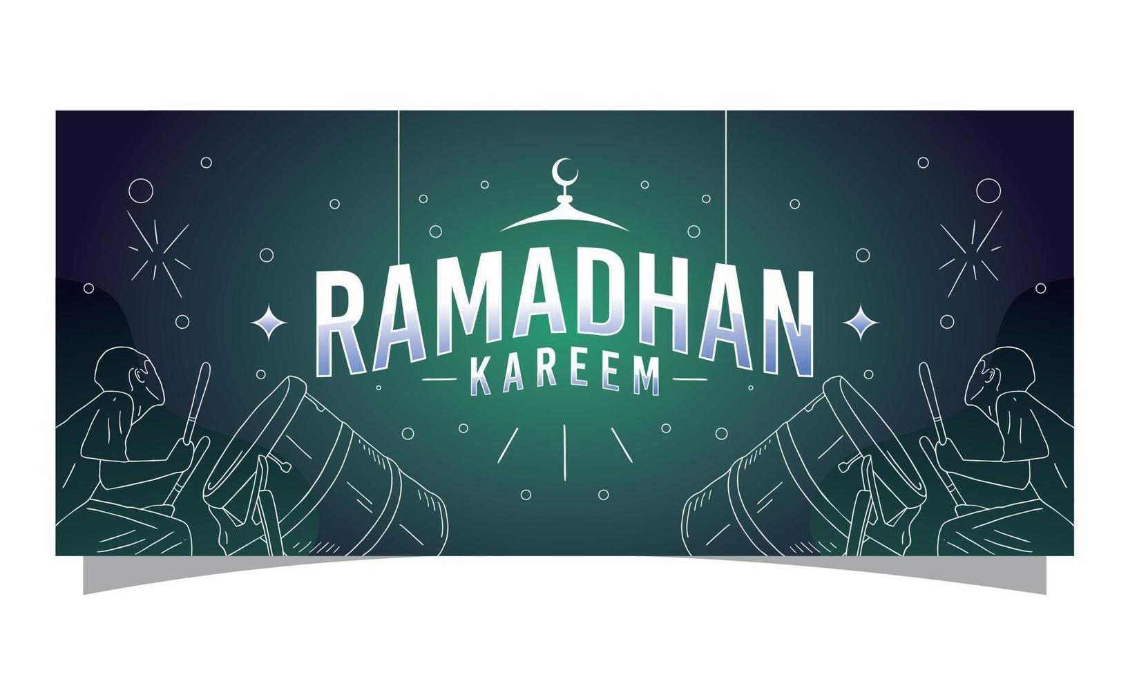 ramadhan kareem banner vector design good for background template