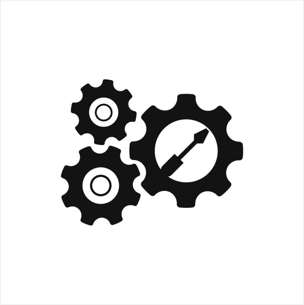 gear and settings vector icon