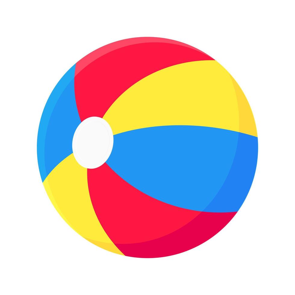 pelota de playa inflable estilo plano diseño vector ilustración icono signo