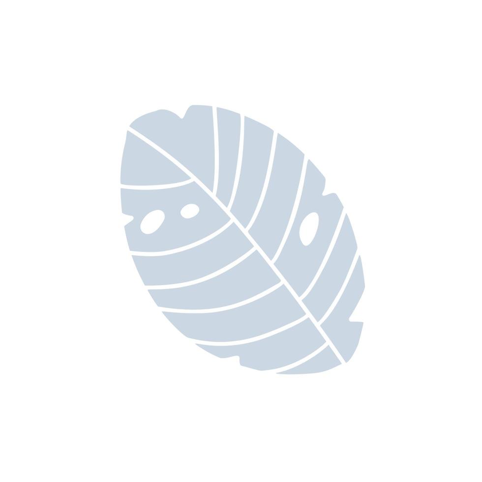 Spring scandinavian Leaf Vector Icon. Doodle Concept Minimal Style Illustration for kids book design or web. Element of tree logo
