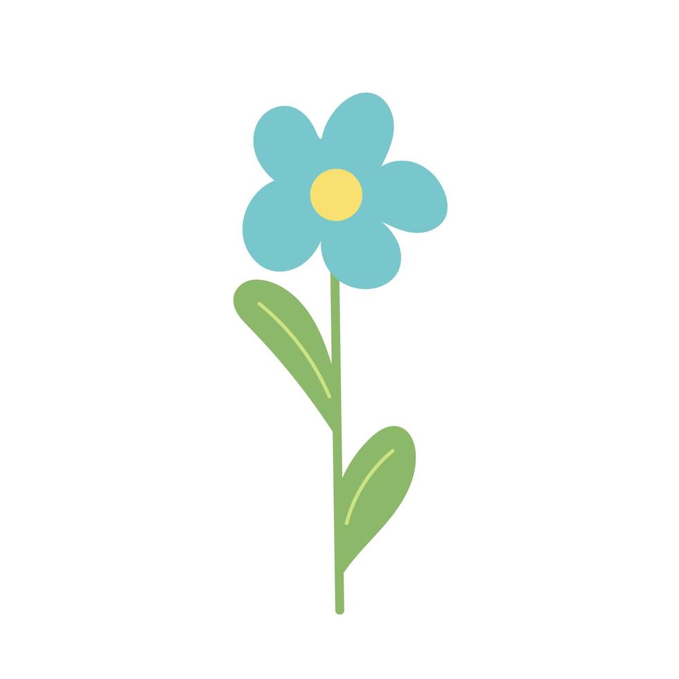 Spring flower growing. Simple vector illustration in cartoom style