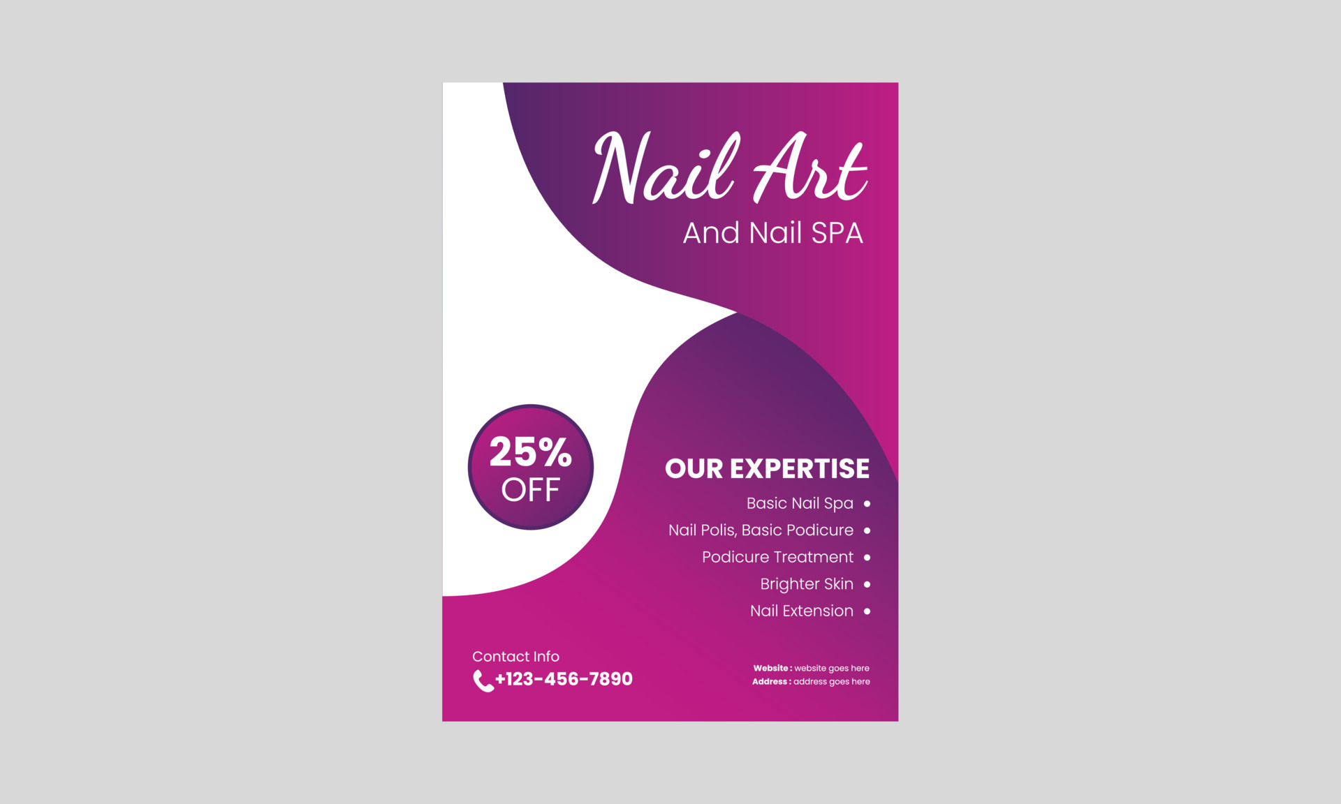 Nails and manicure banner or poster illustration. female hands with  different skin colors. pink nail polish and handwritten | CanStock