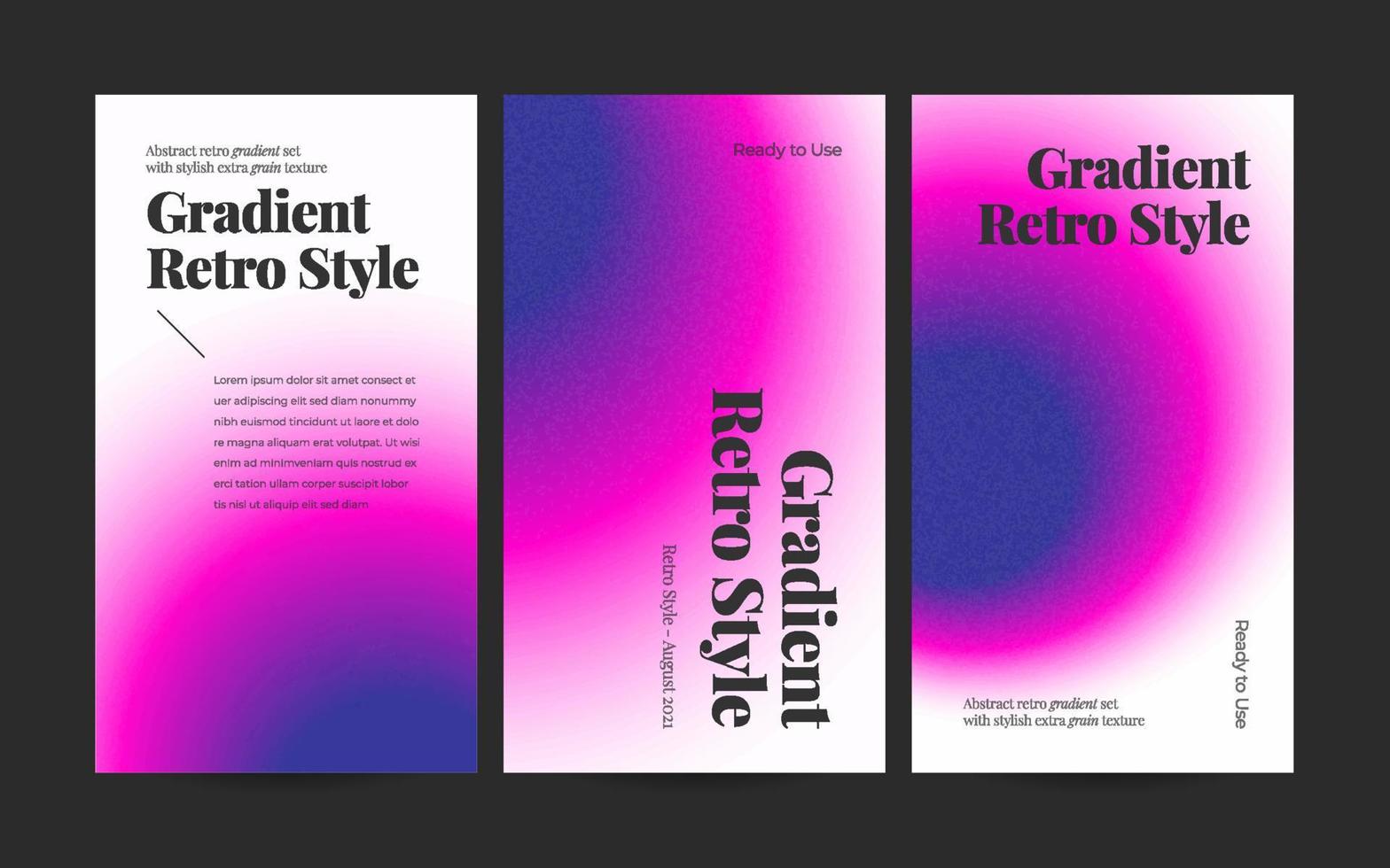 Vertical web banner template retro gradients colorful abstract blurry vector