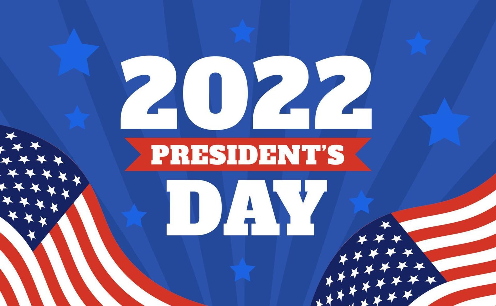 Happy Presidents day in United States. Federal holiday in America. Celebrated in February. Poster, web banner, space area and background vector