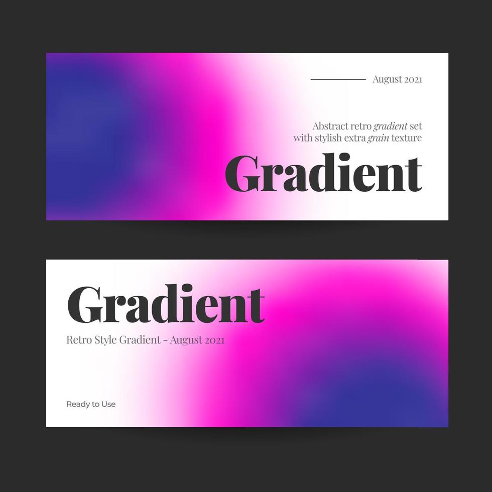 Horizontal web banner template retro gradients colorful abstract blurry vector