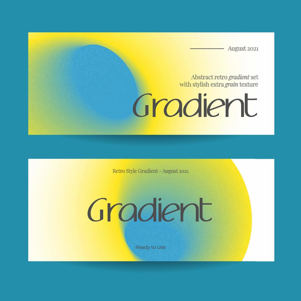 Horizontal web banner template retro gradients colorful abstract blurry vector
