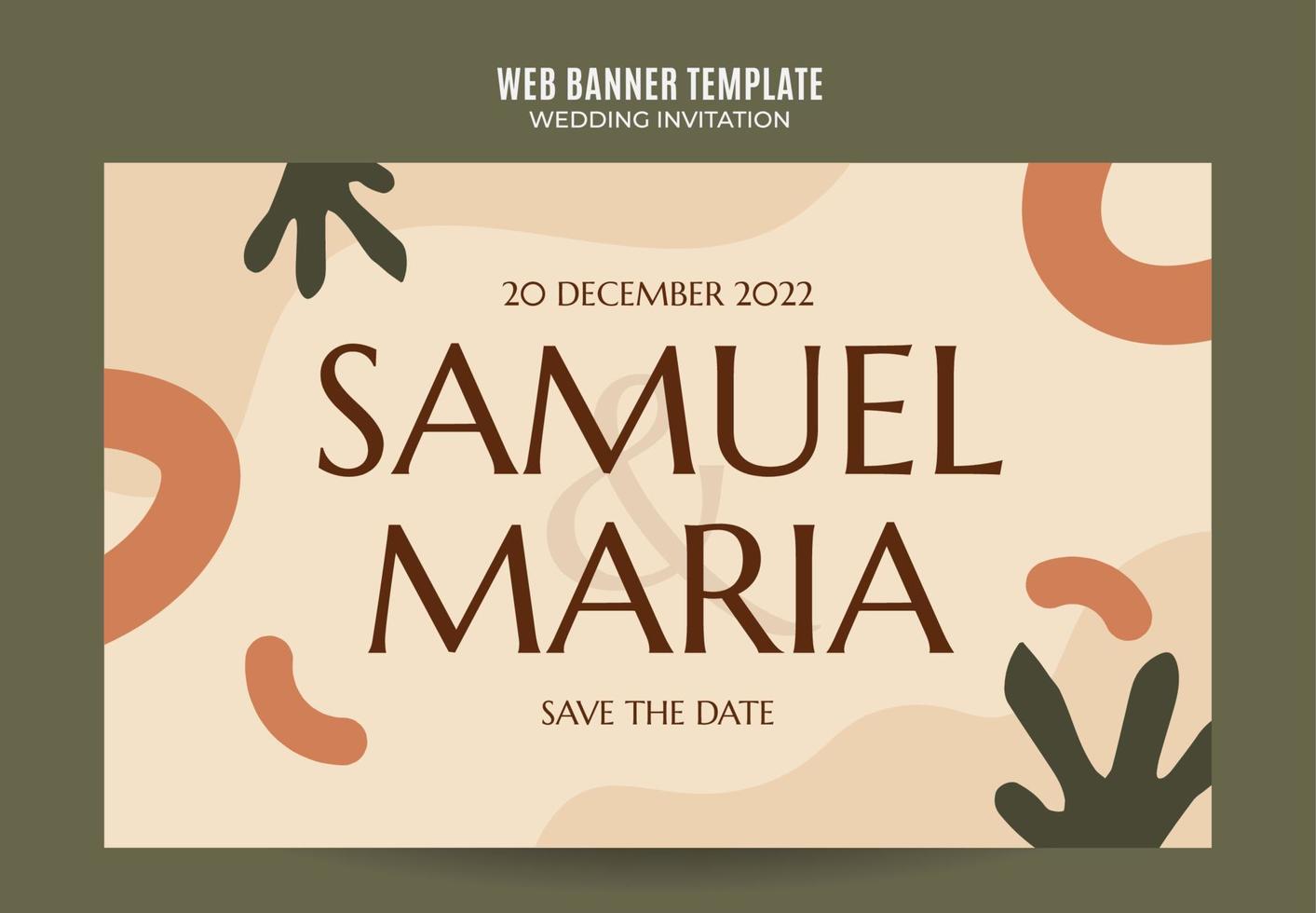 invitación de boda plantilla de banner web elegancia minimalista área de espacio borroso abstracto vector