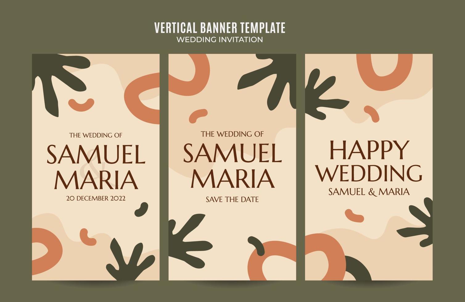 instagram story wedding invitation web banner template minimalist elegance abstract blurry space area vector