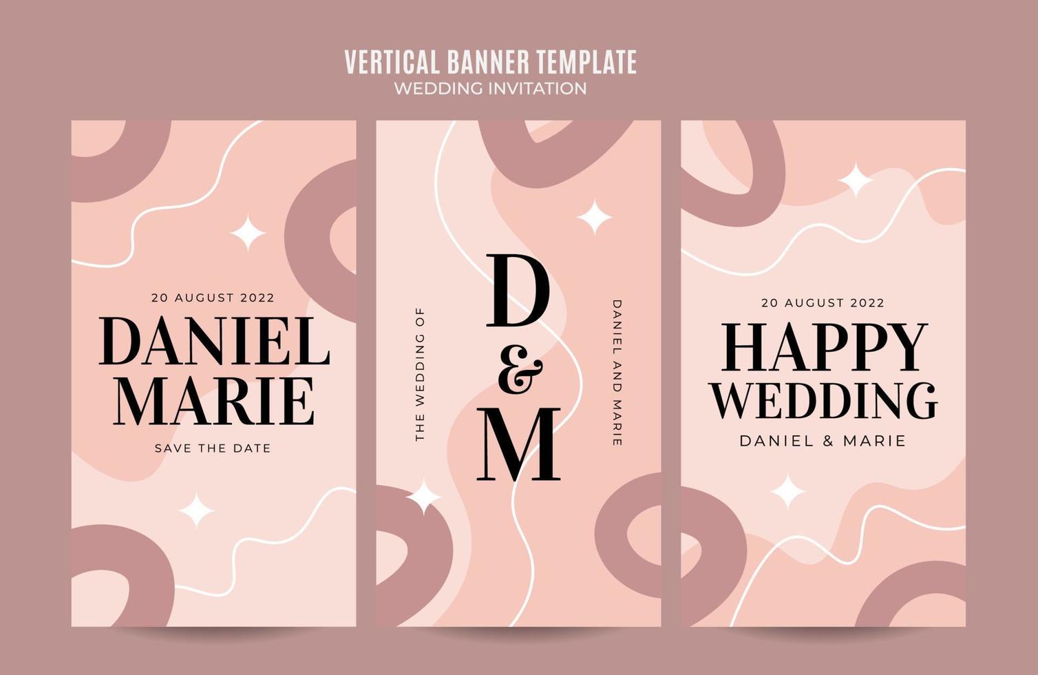 instagram story wedding invitation web banner template minimalist elegance abstract blurry space area vector